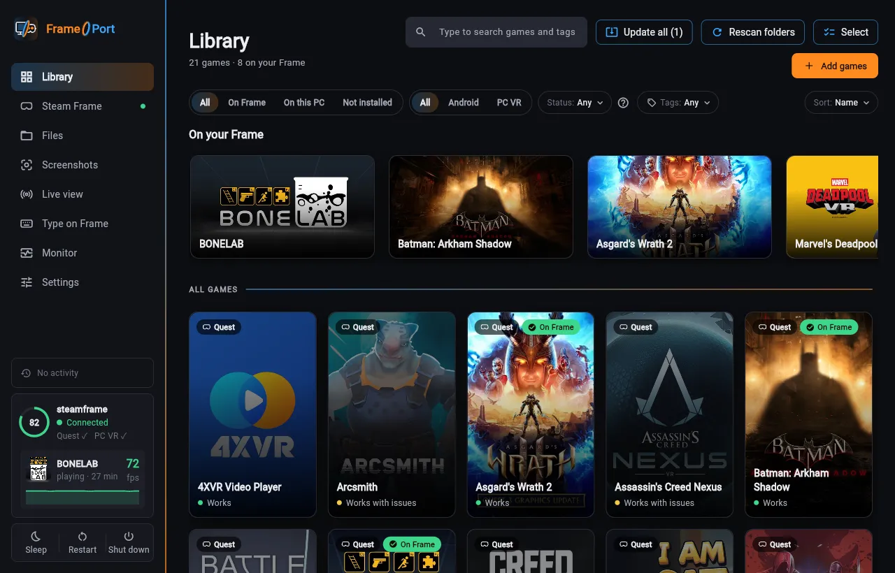 FramePort: Library